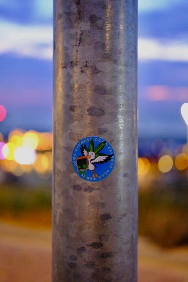 Agga Express Stork Logo Sticker
